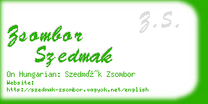 zsombor szedmak business card